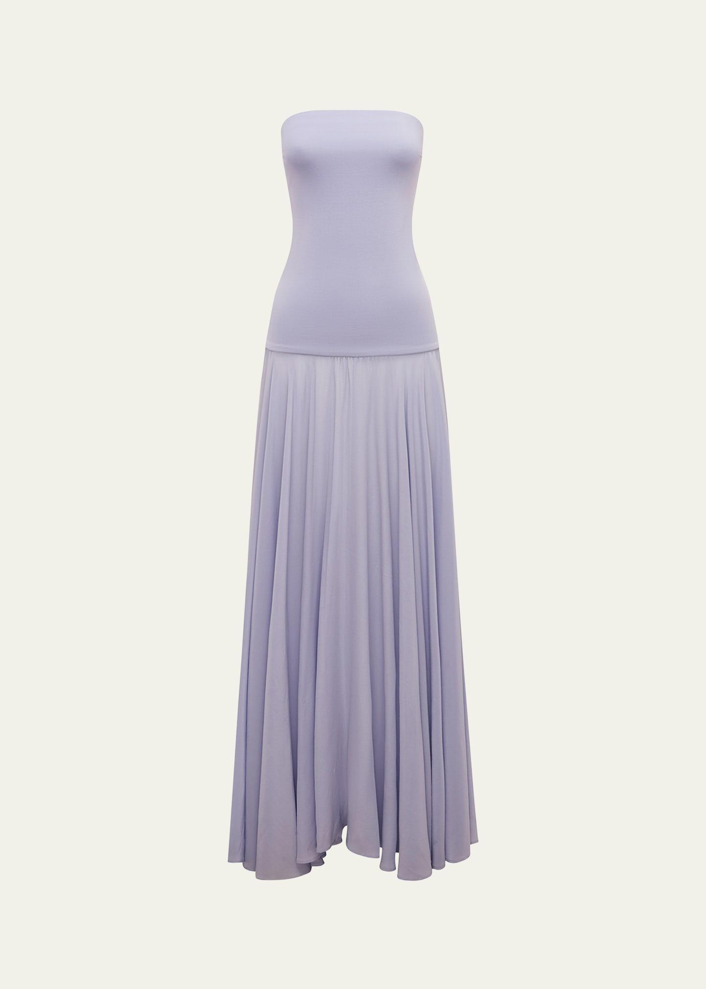 illi strapless drop-waist dress