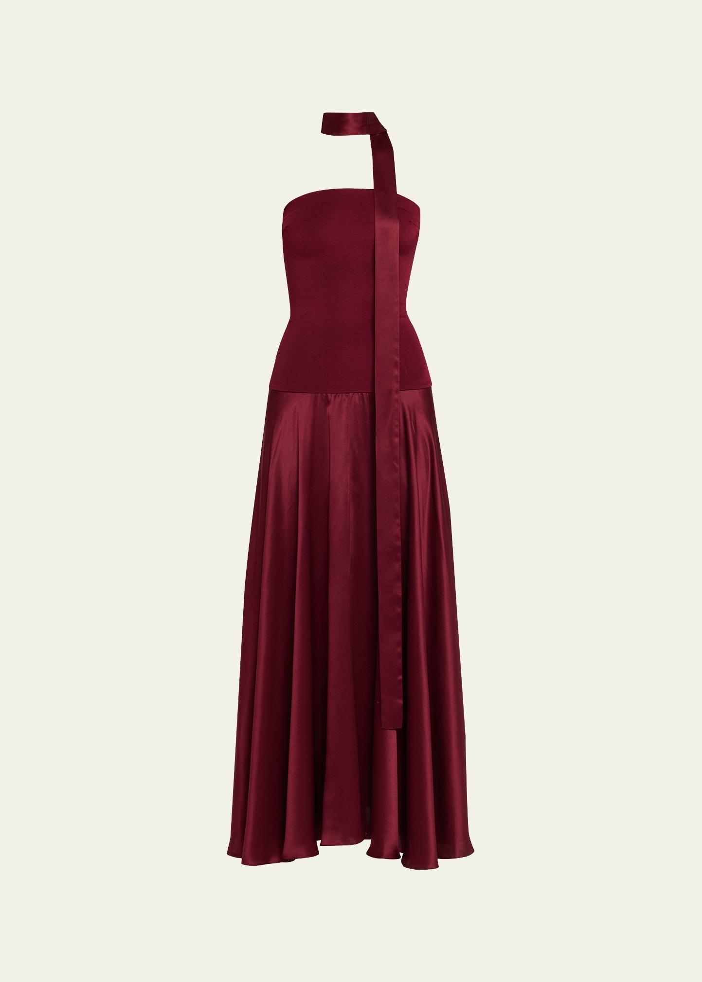 illi strapless drop-waist dress