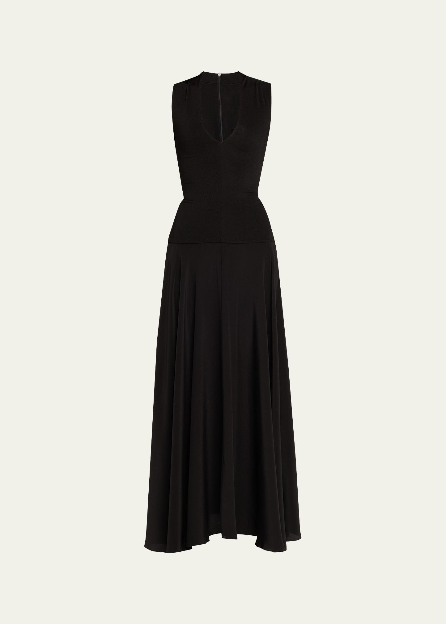 illi v drop-waist maxi dress