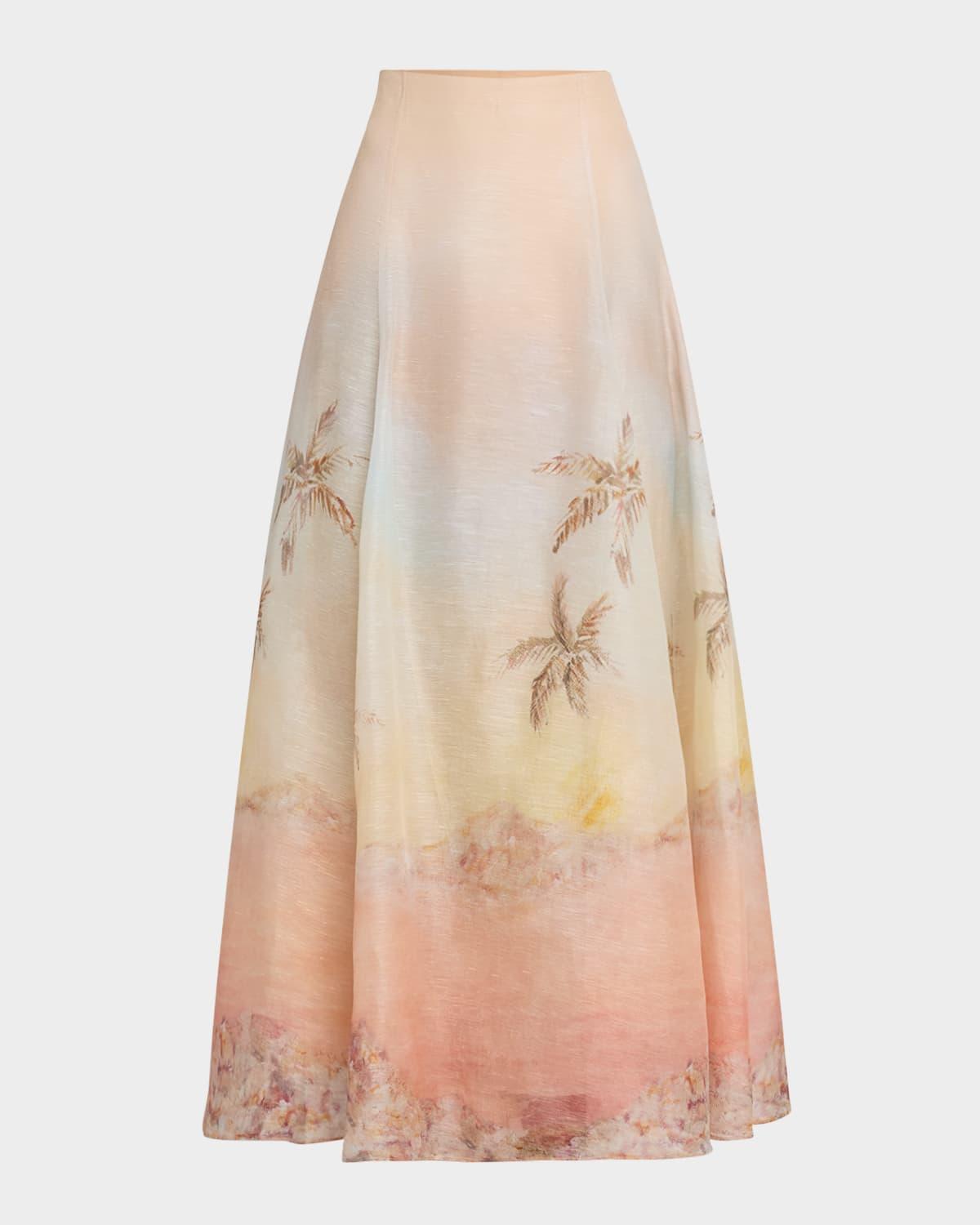 illuminate a-line maxi skirt