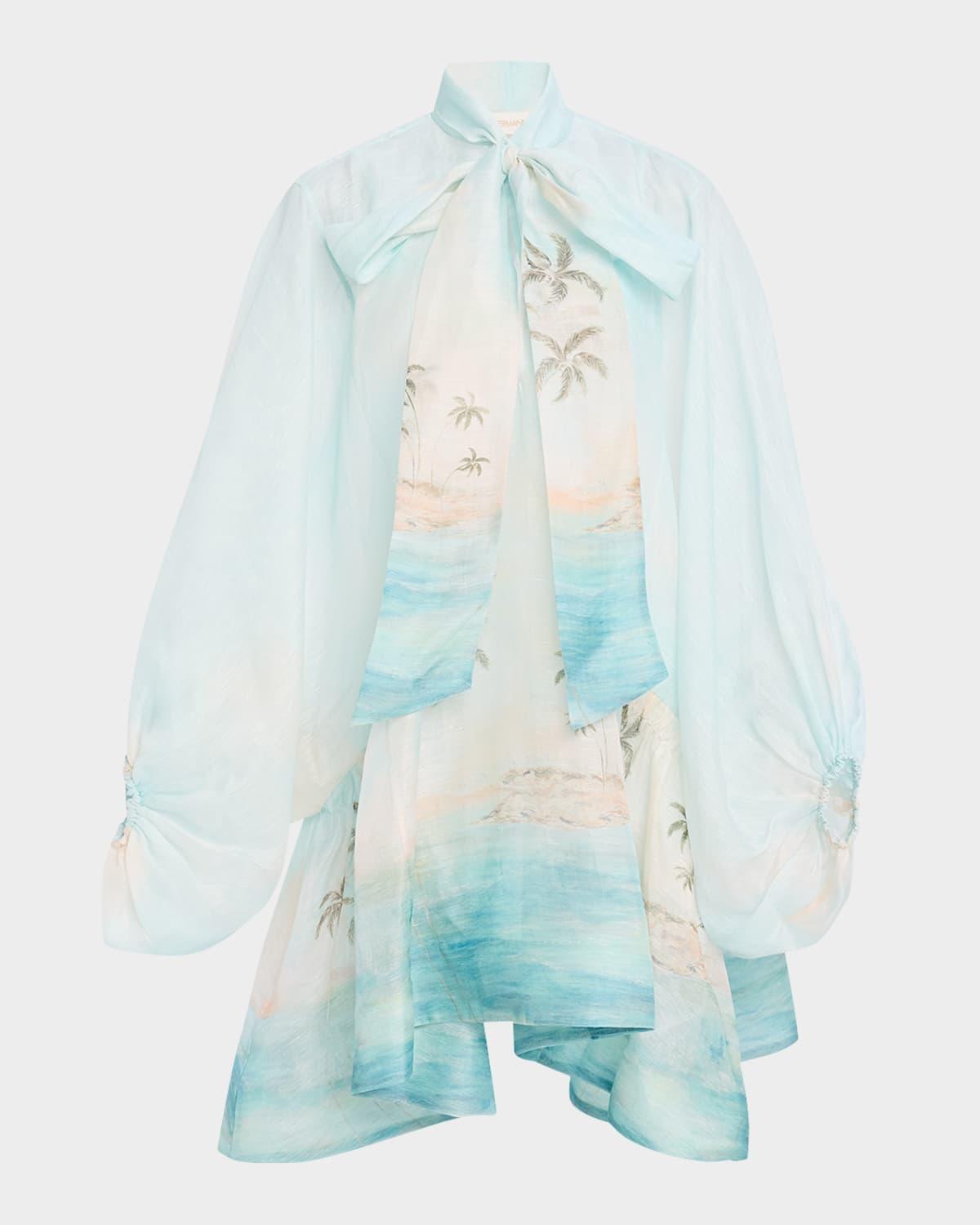 illuminate billow mini dress