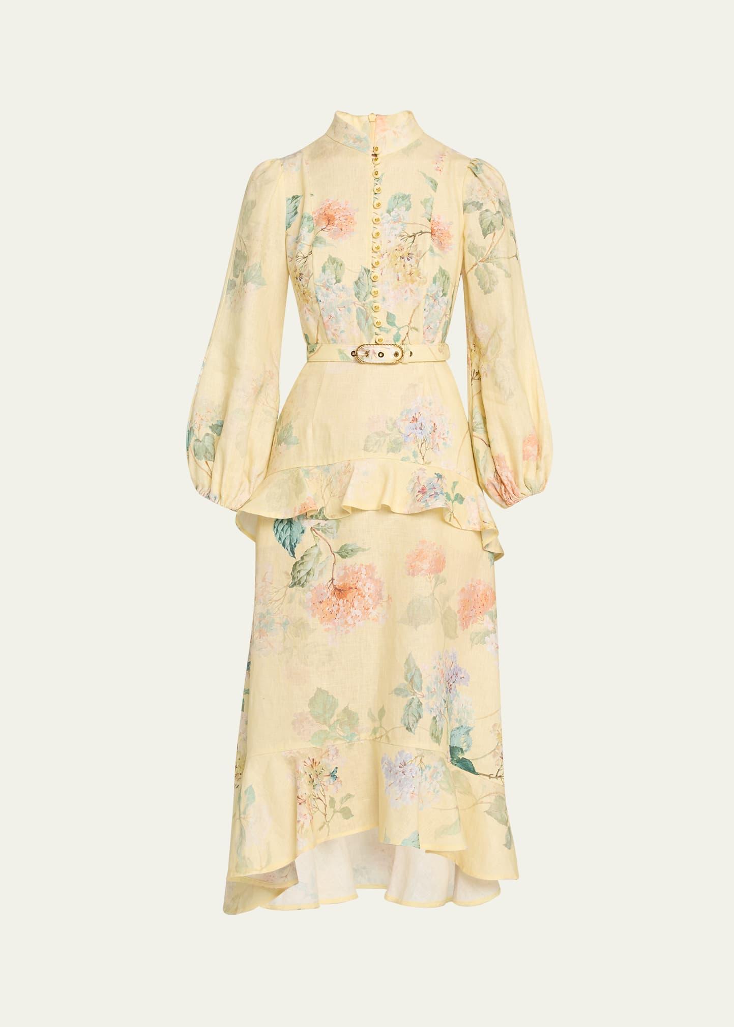 illuminate peplum midi dress