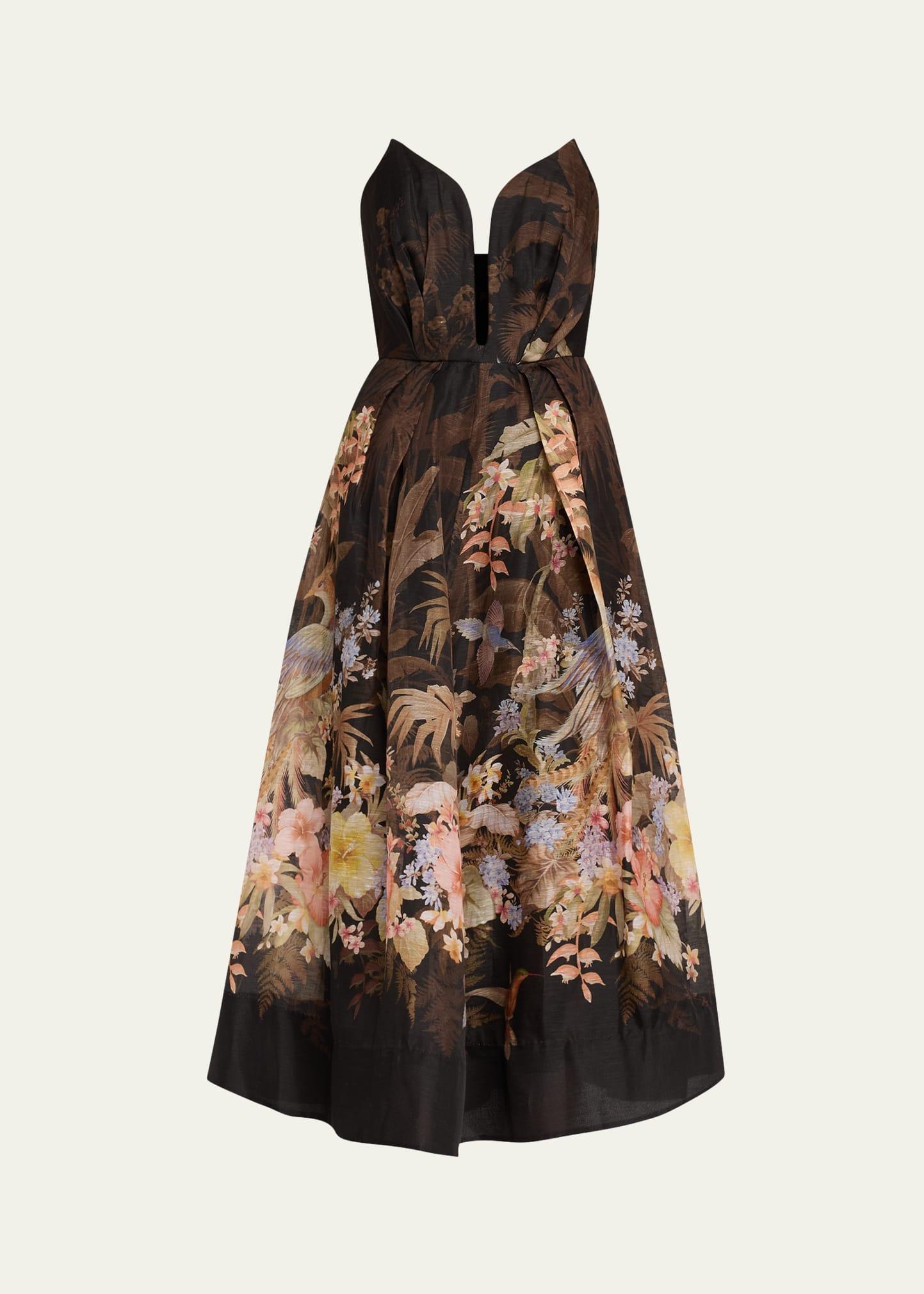 illuminate strapless midi dress