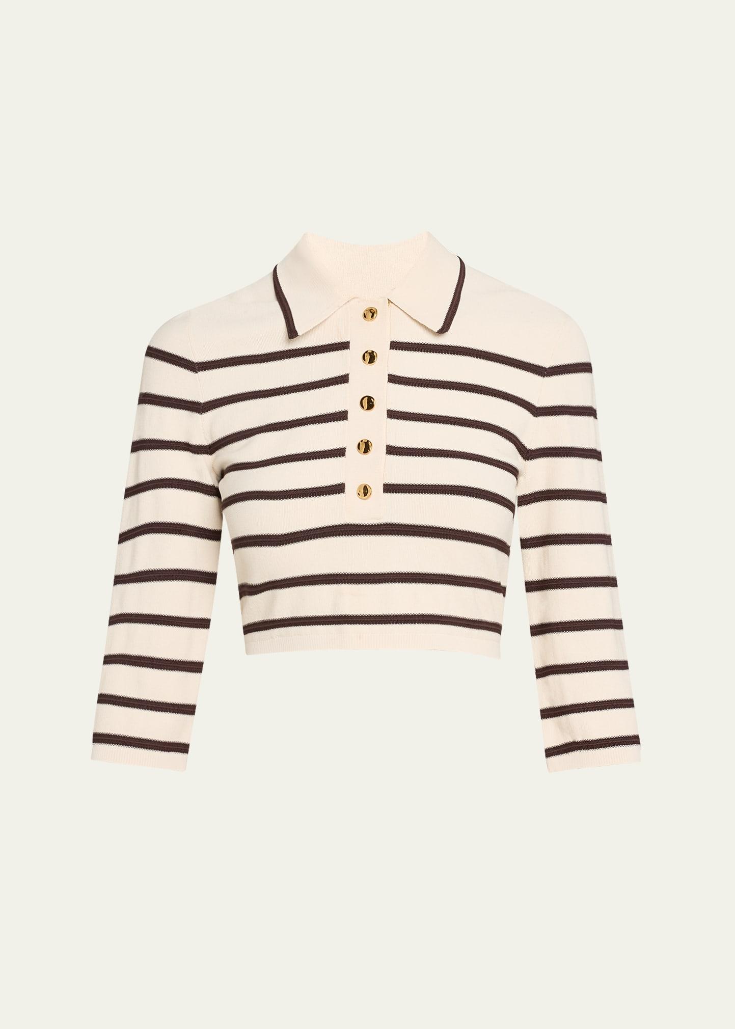 illuminate stripe polo top