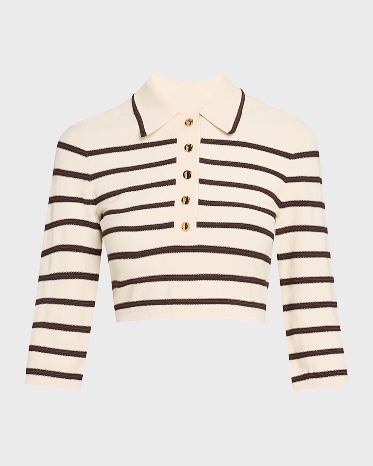 illuminate stripe polo top