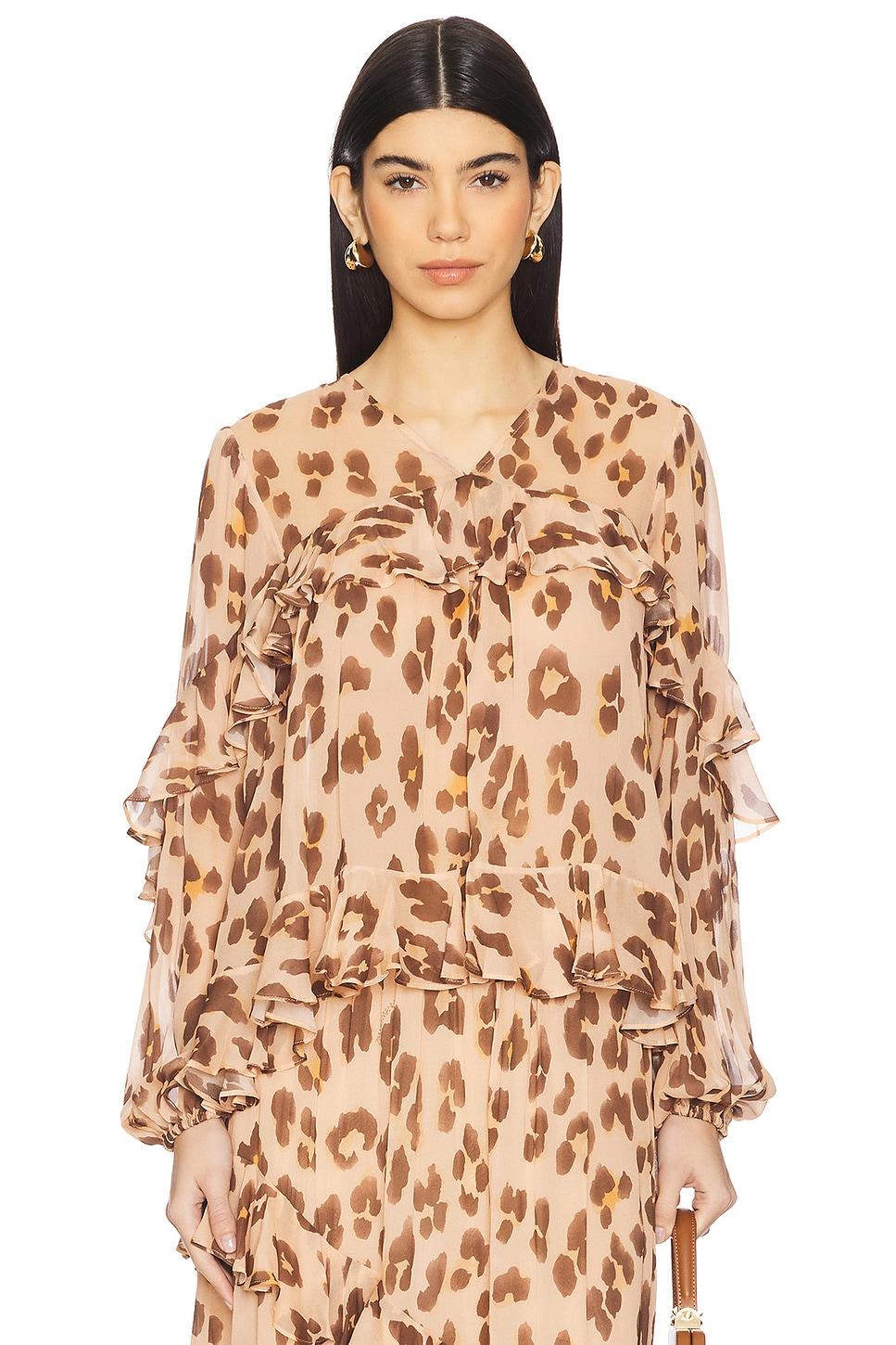 illuminate v neck flutter top