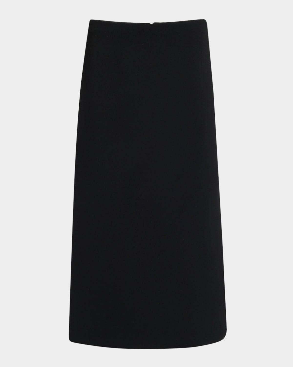 illusion draped midi skirt