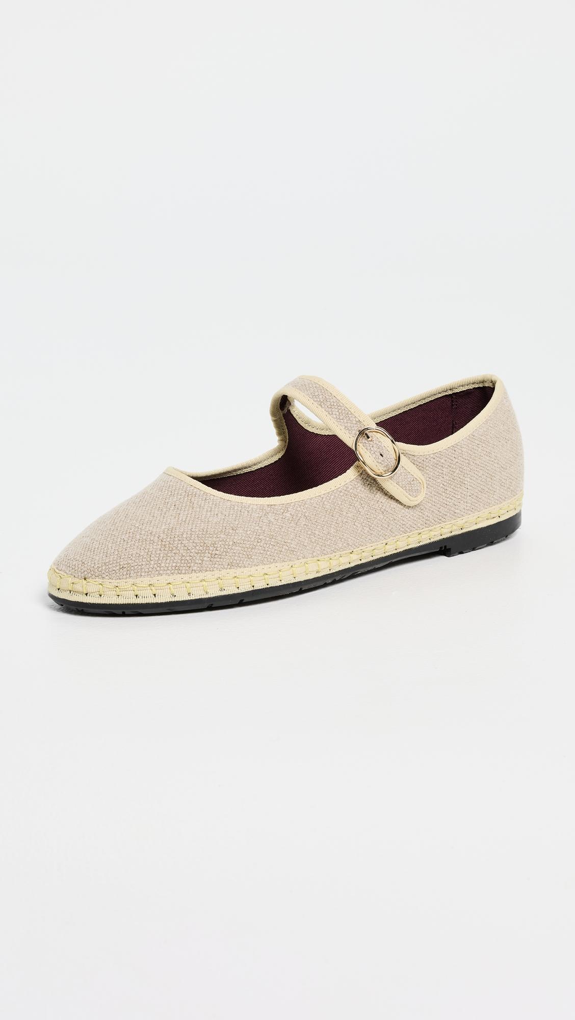 imelda linen mary jane flats