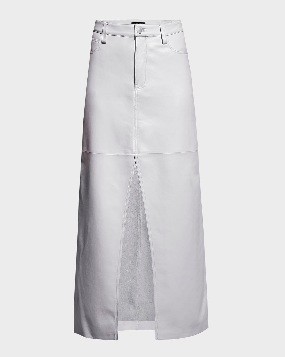 imogen recycled leather maxi skirt