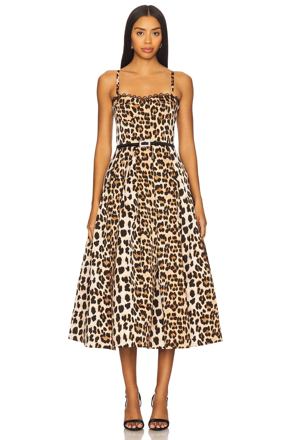 inara leopard midi dress