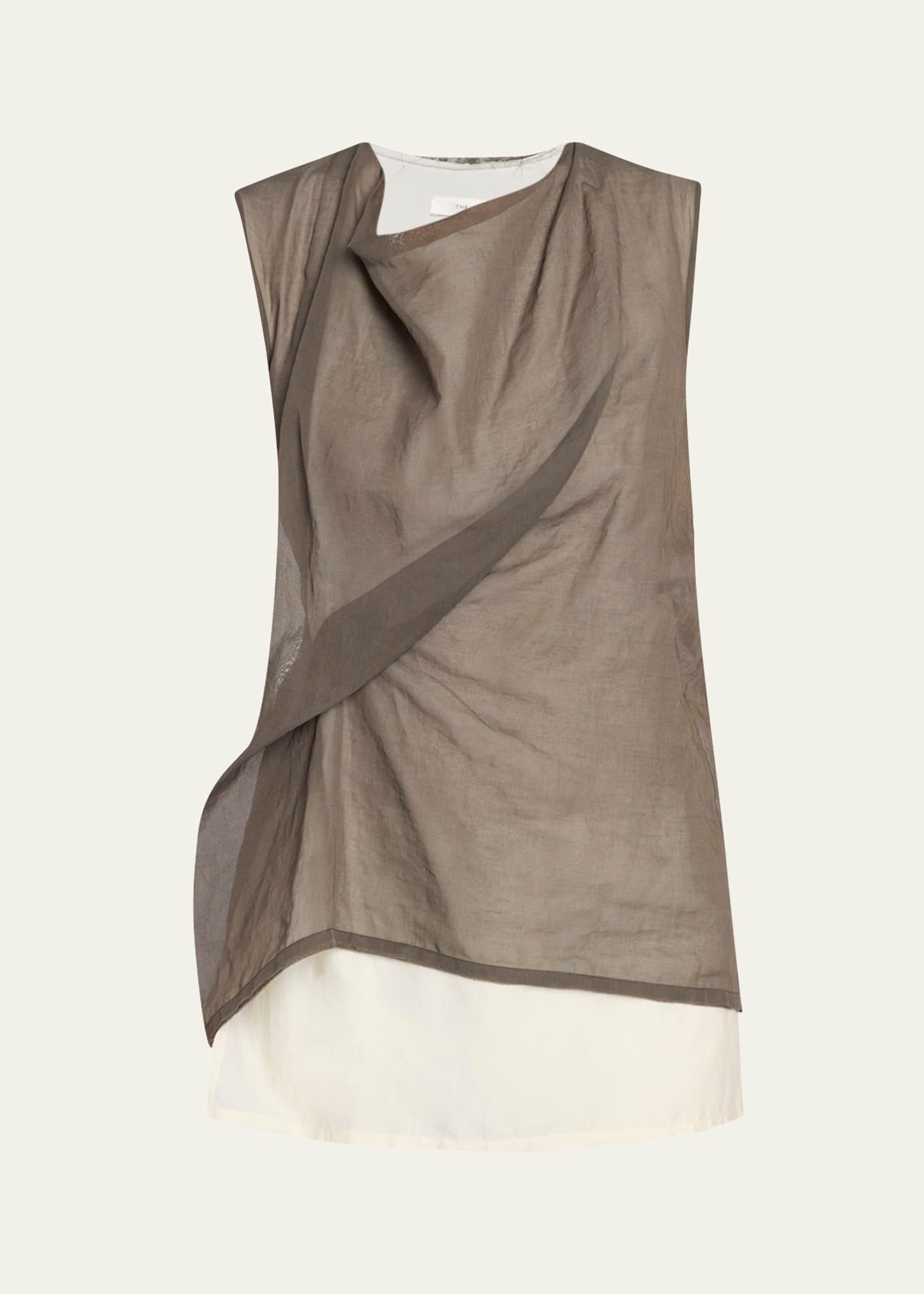 inawa draped layered sleeveless top