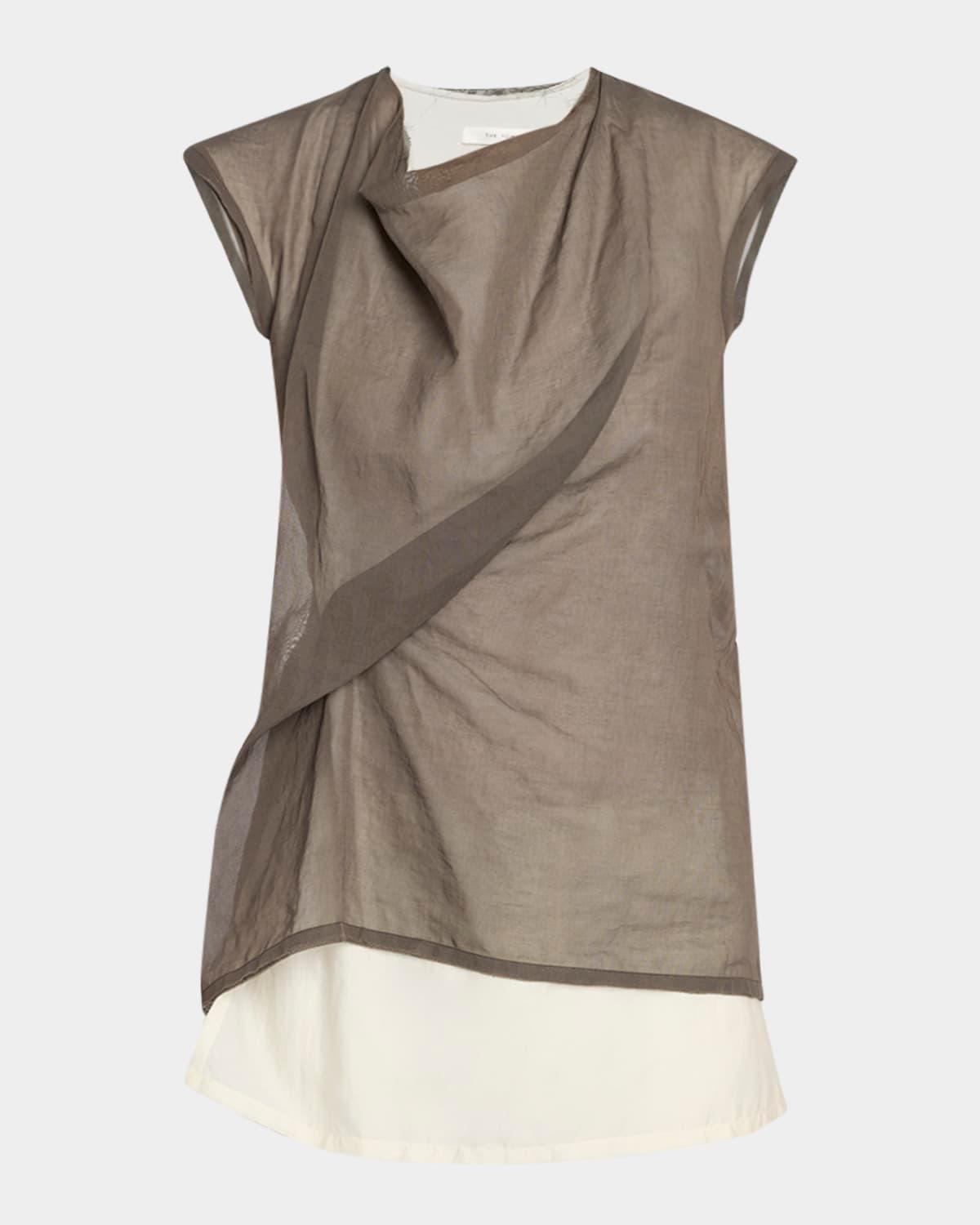 inawa draped layered sleeveless top