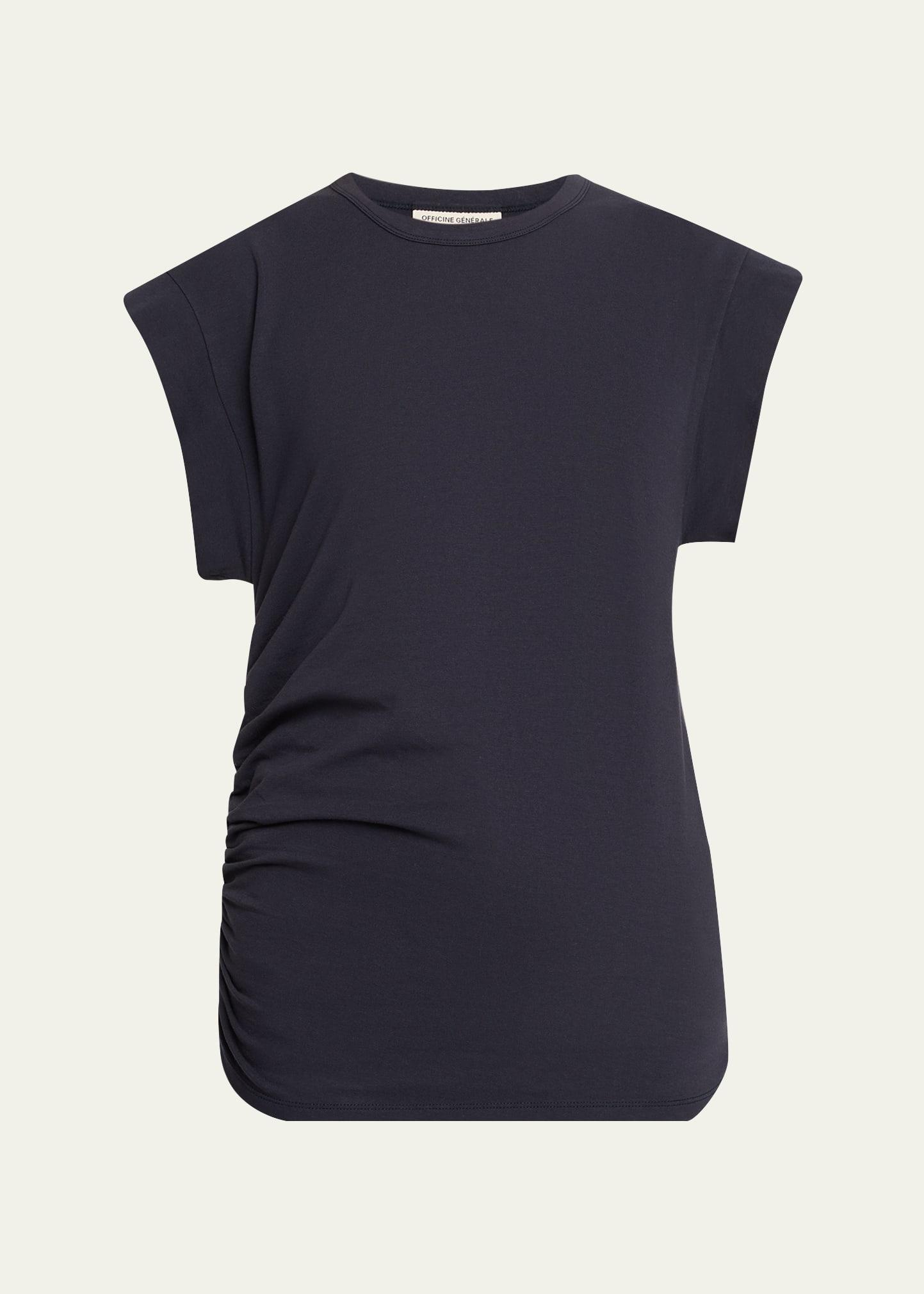 inaya asymmetric jersey tee