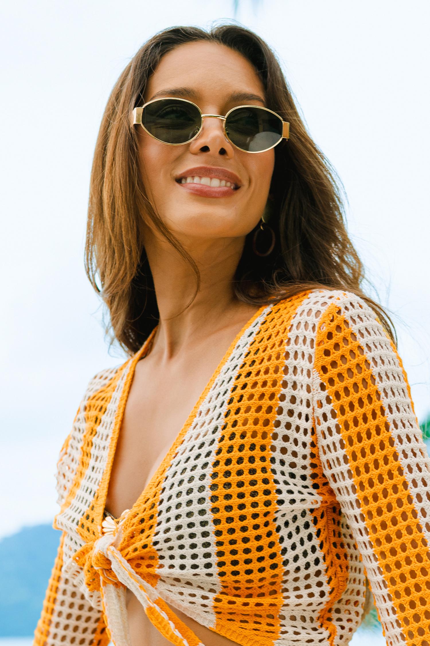 incognito gold-tone sunglasses - f