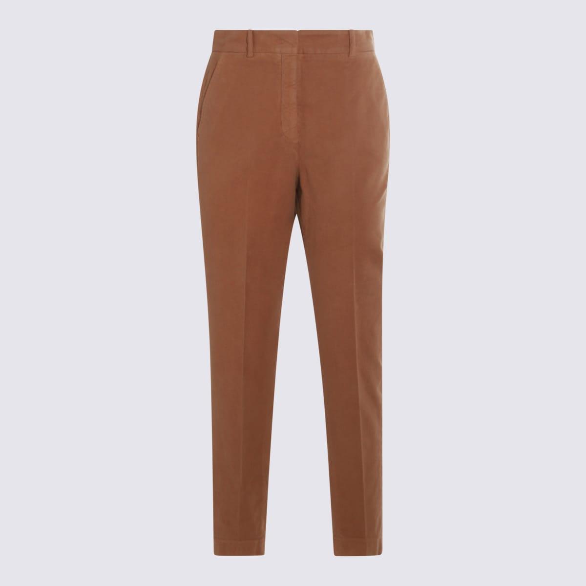 incotex brown cotton pants