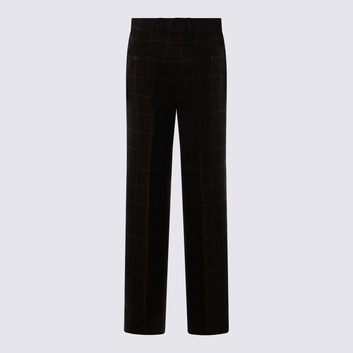 incotex brown wool pants