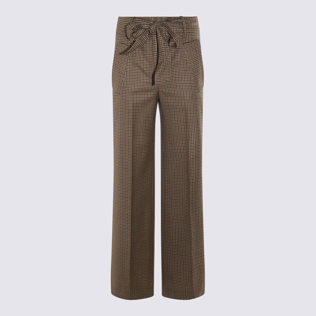 incotex brown wool pants