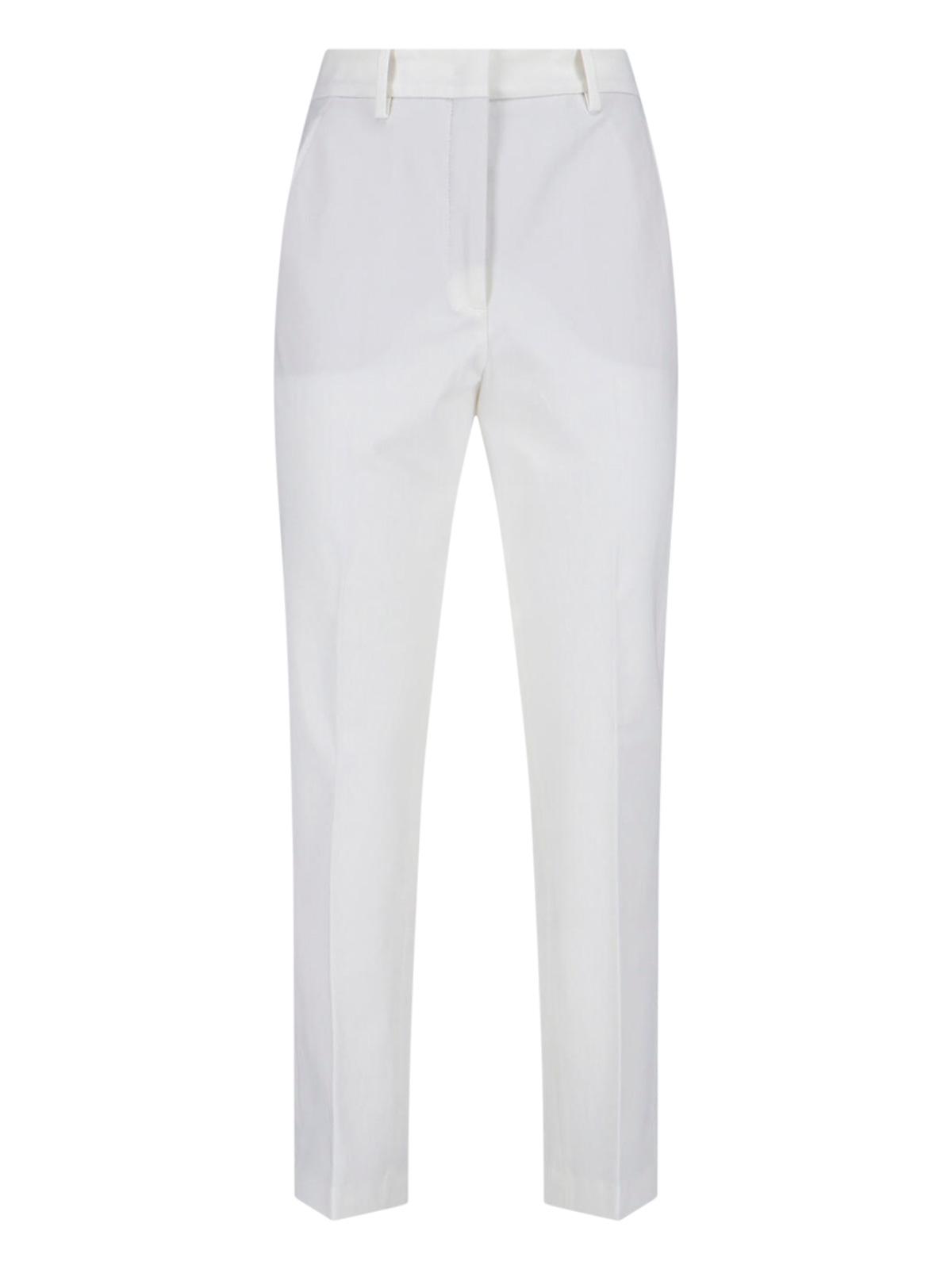 incotex trousers white cotton - women