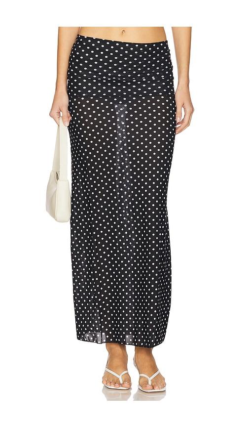indah mickey maxi skirt in black.