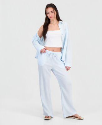 indigo rein juniors cotton gauze shirt drawstring beach pants