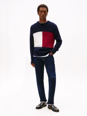 indigo wash straight jean