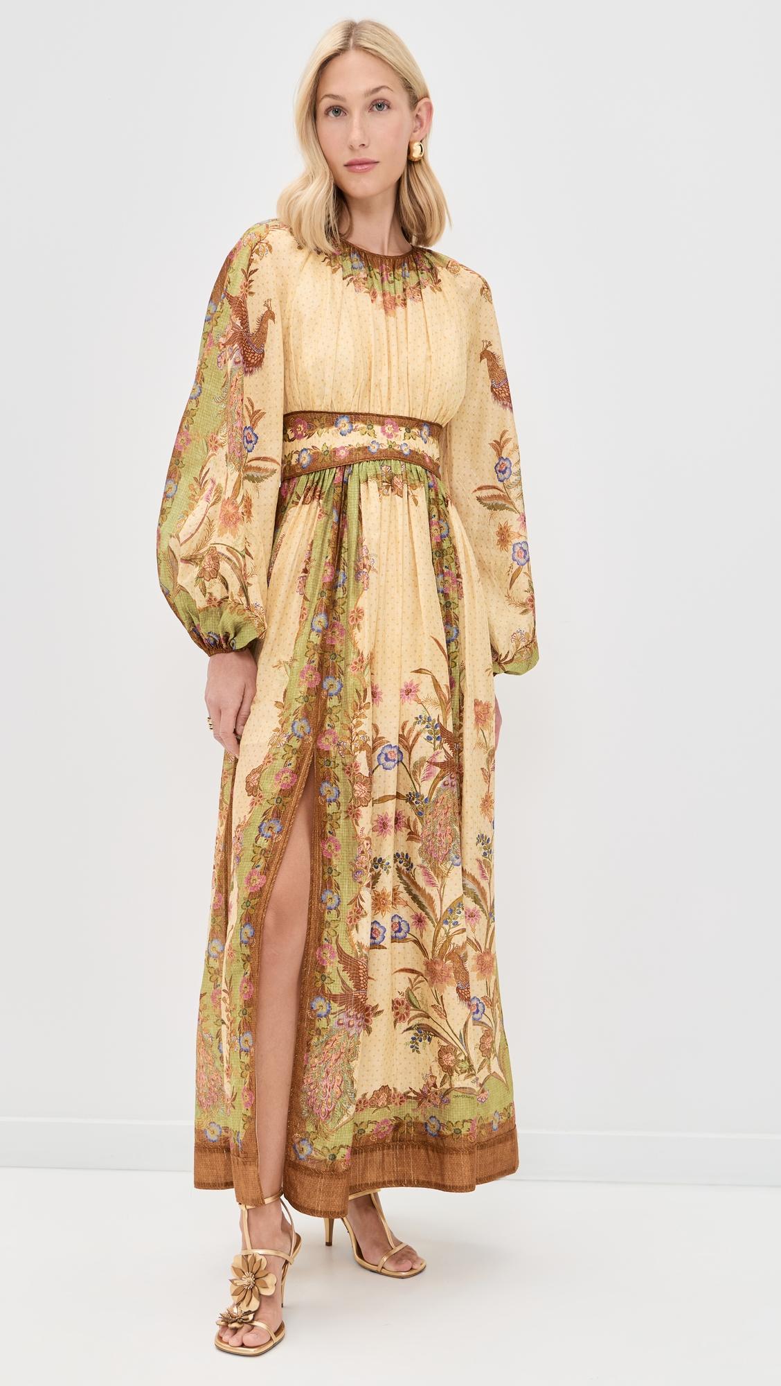 indra waisted maxi dress
