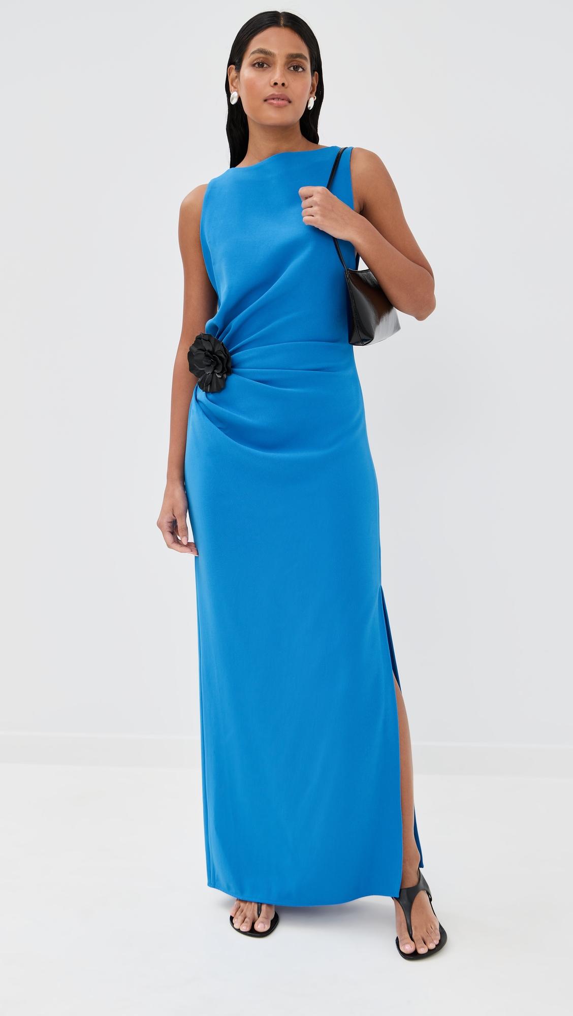 indria dress in matte double crepe