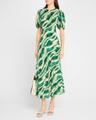 ines puff-sleeve midi dress