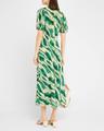 ines puff-sleeve midi dress