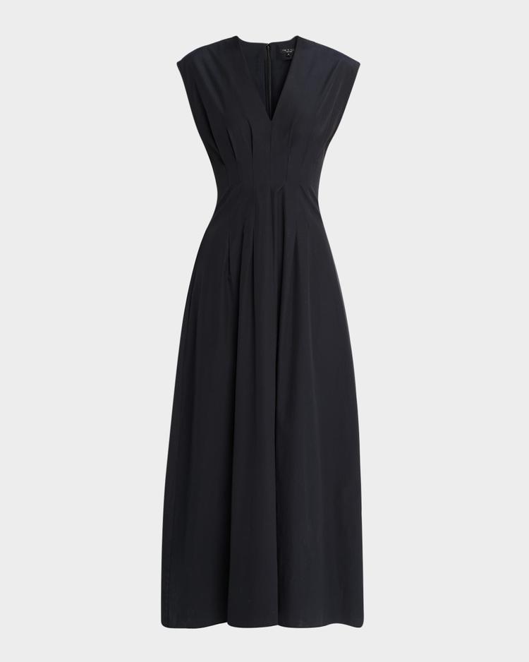 ines sleeveless poplin dress