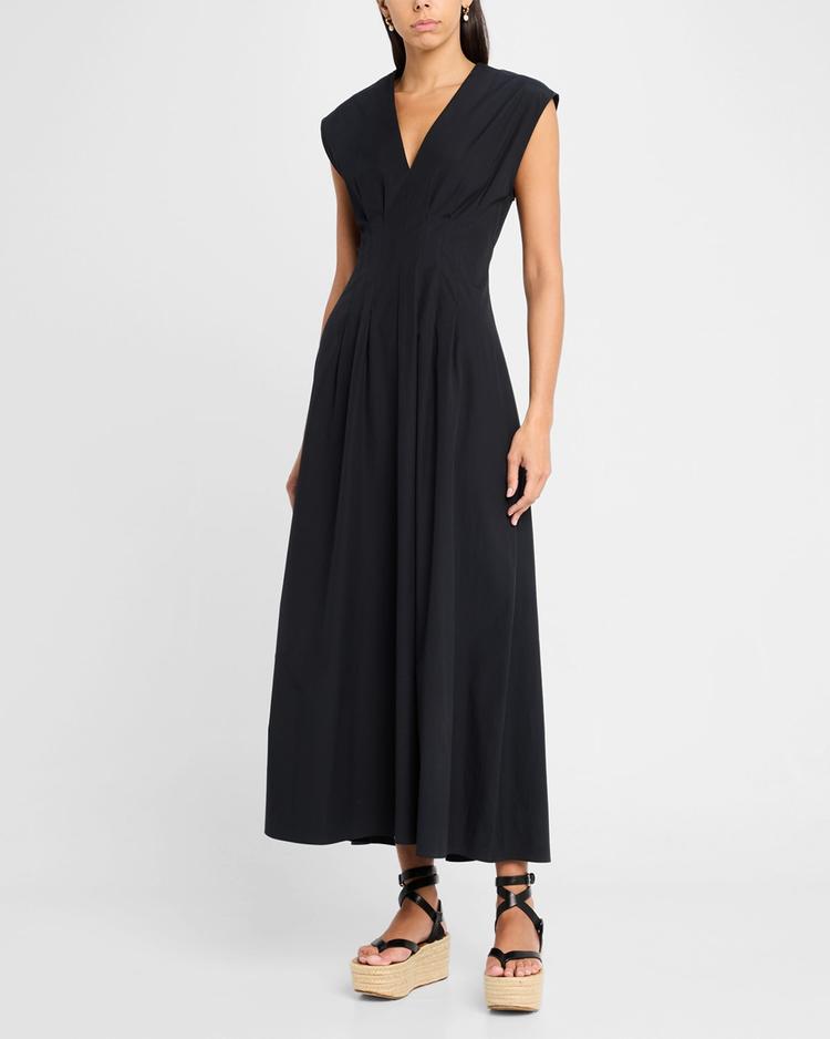 ines sleeveless poplin dress