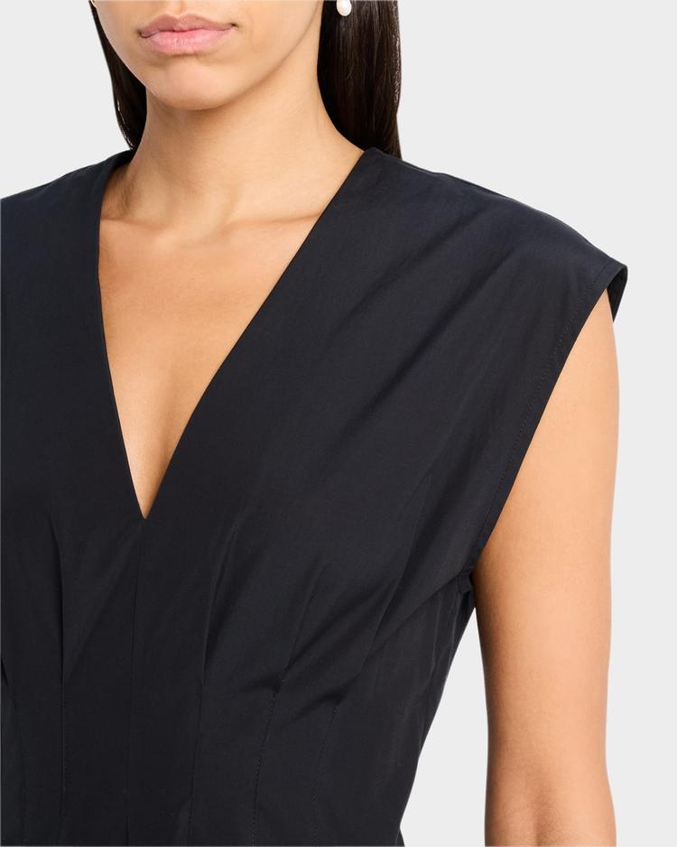 ines sleeveless poplin dress