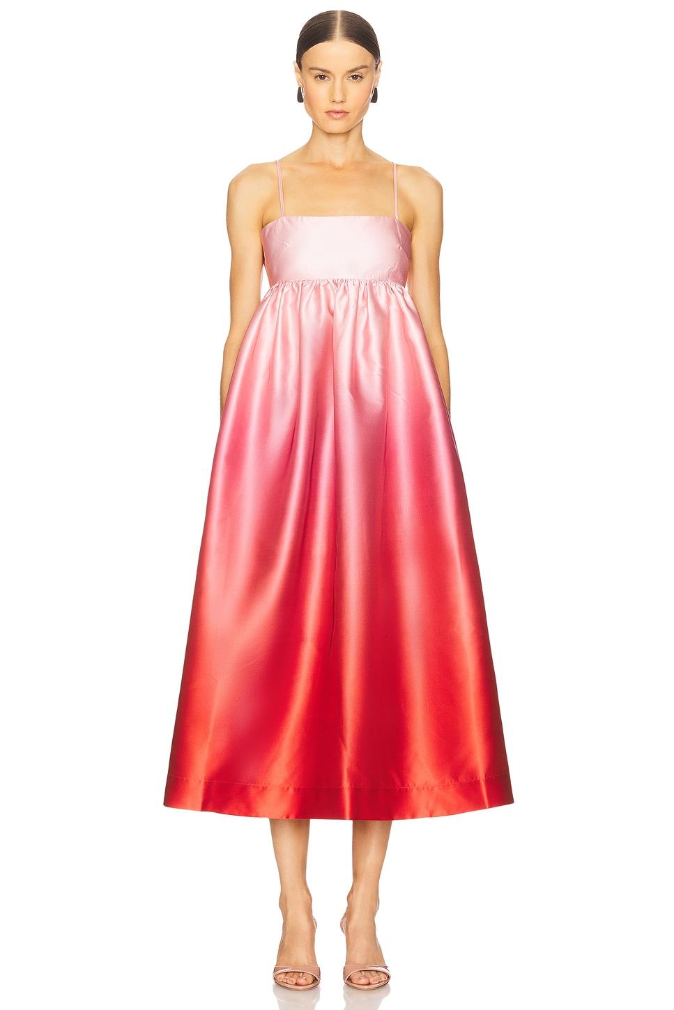 inez ombre midi dress