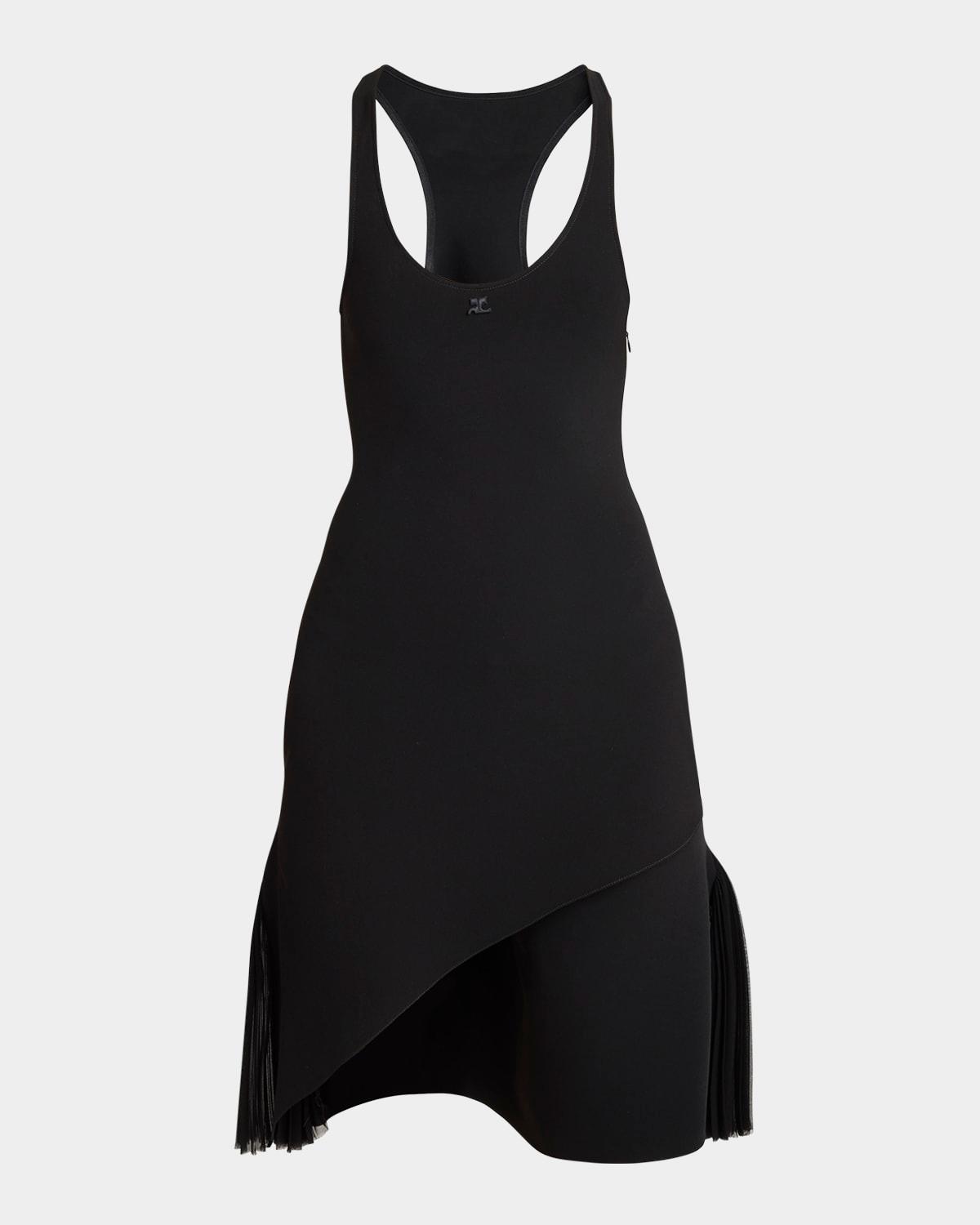 infinity pleats crepe a-line dress