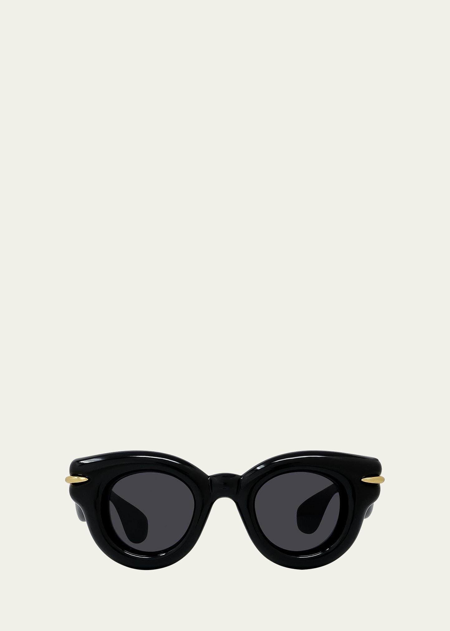 inflated pantos acetate round sunglasses