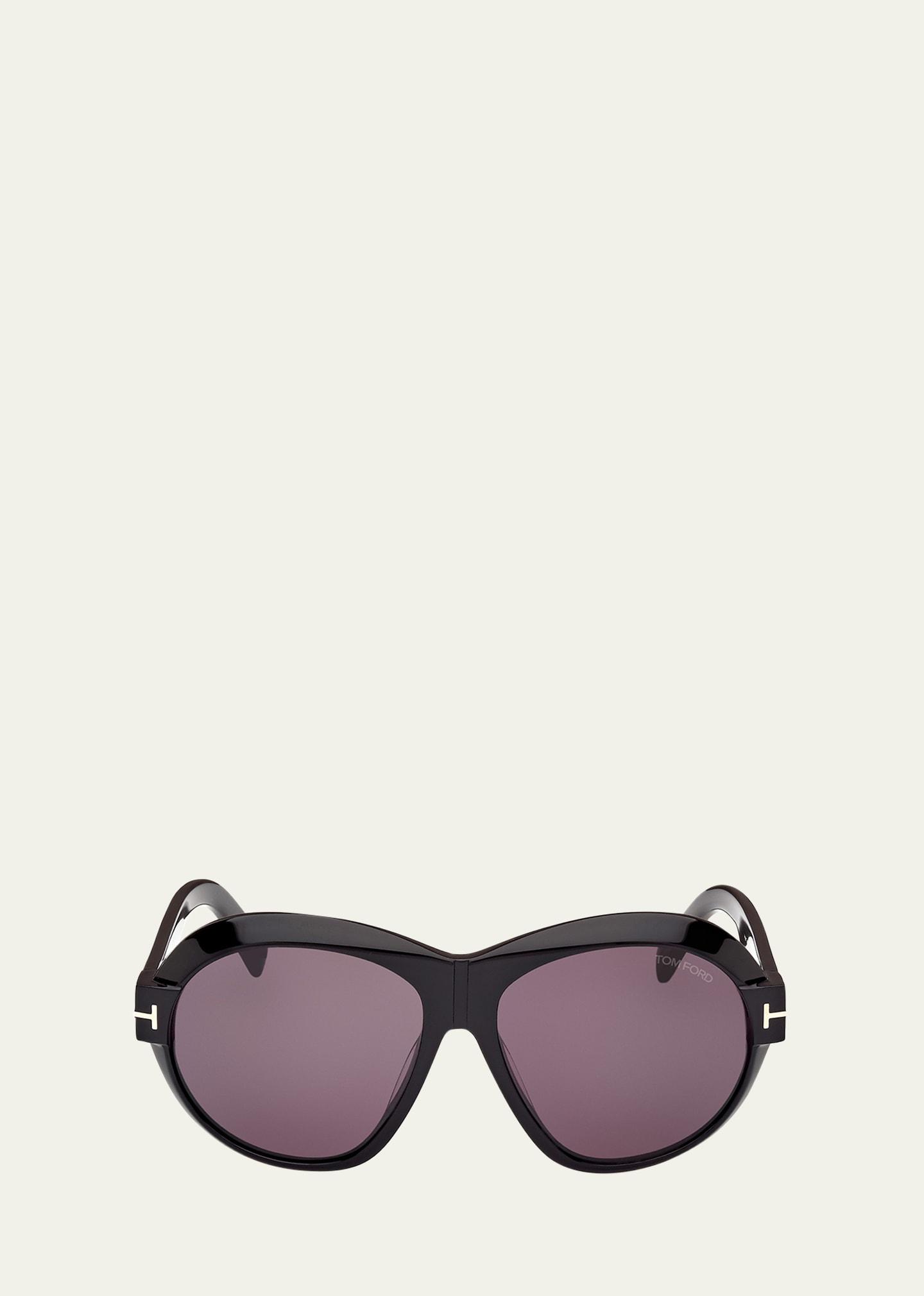 inger acetate round sunglasses