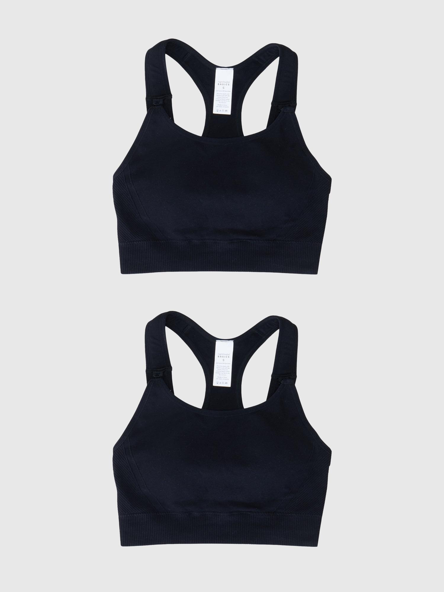 ingrid and isabel basics maternity seamless nursing sports bra 2 pack