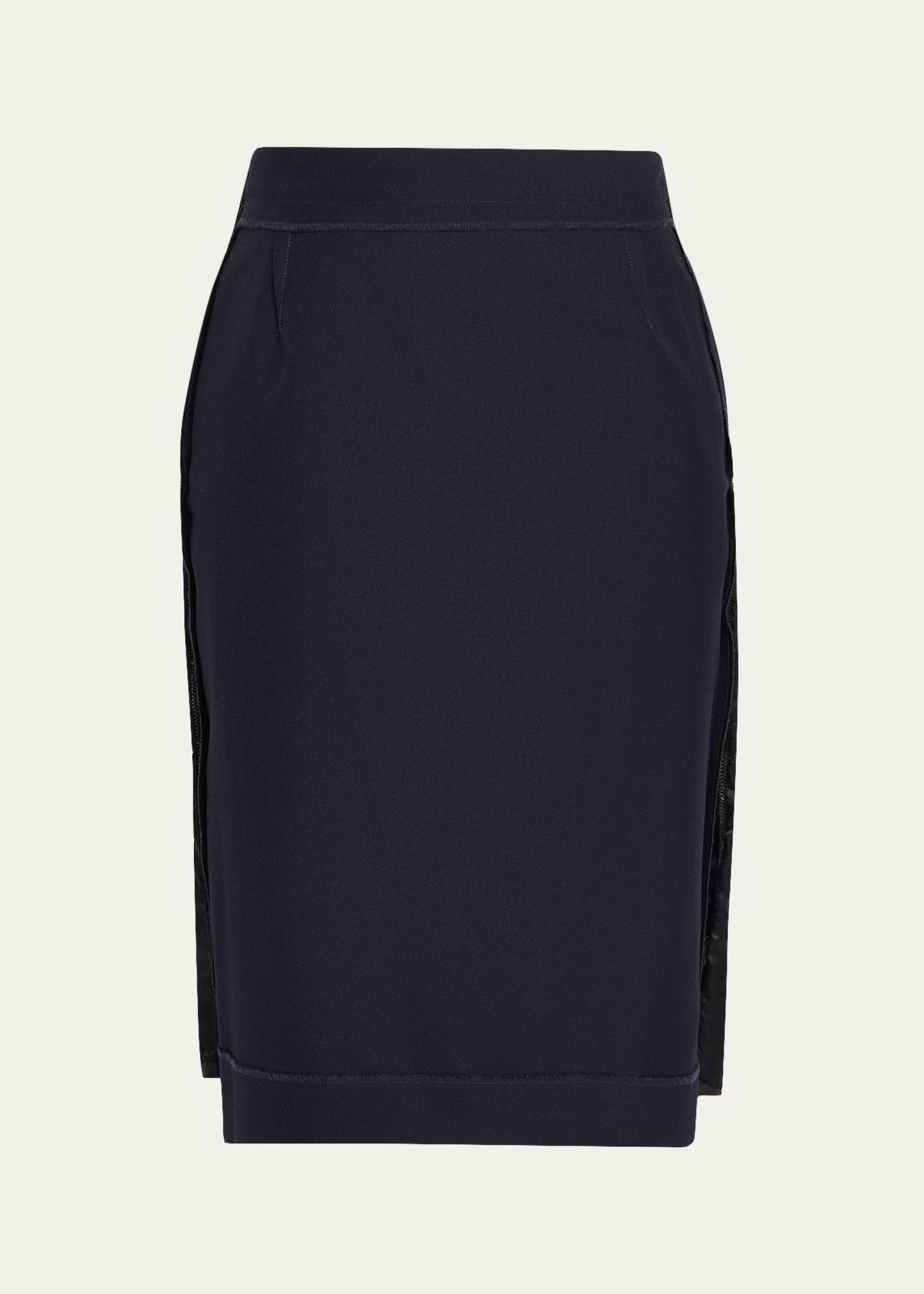 inside-out midi pencil skirt