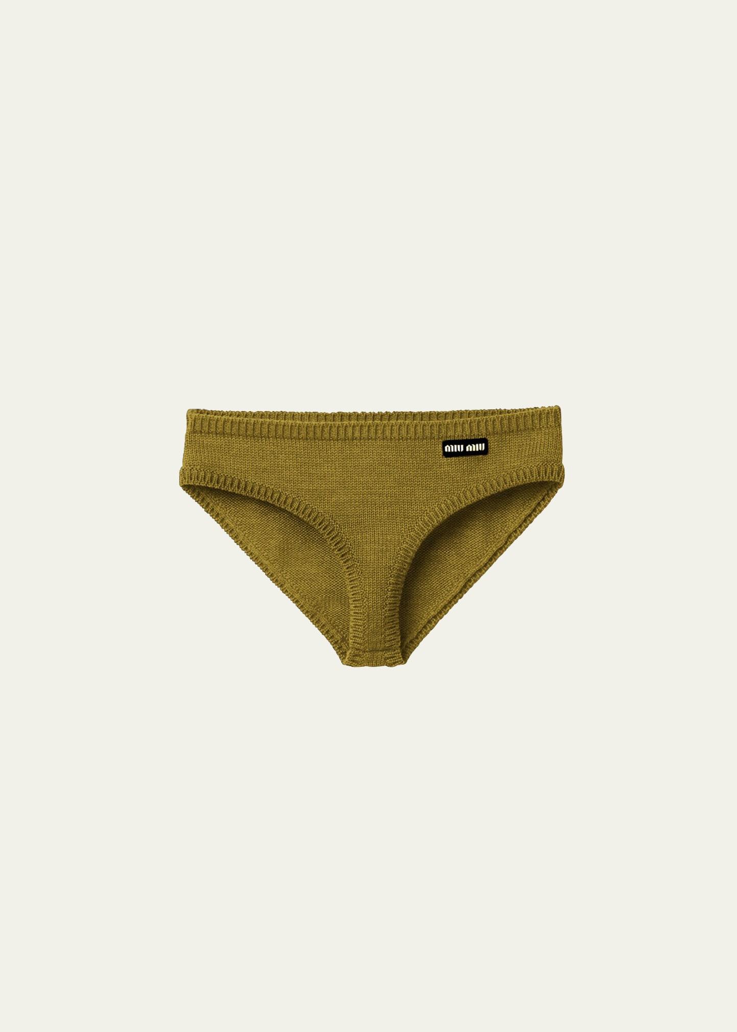 intarsia logo cashmere briefs