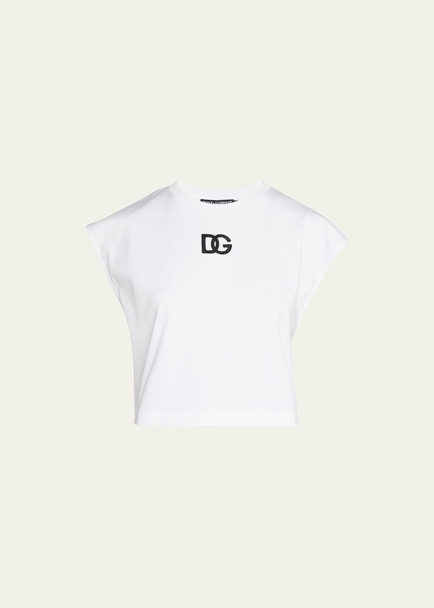 interlock jersey top with dg logo patch
