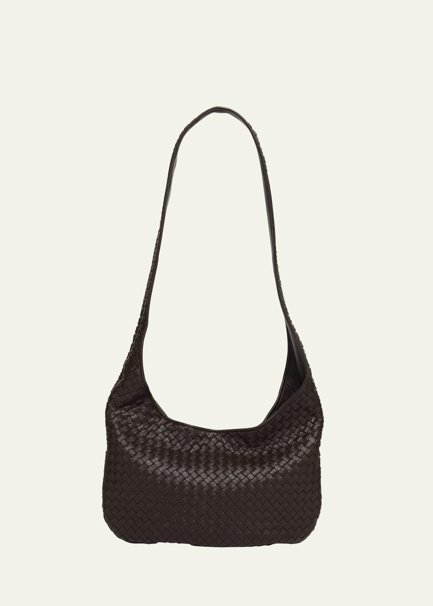 intrecciato leather crossbody bag