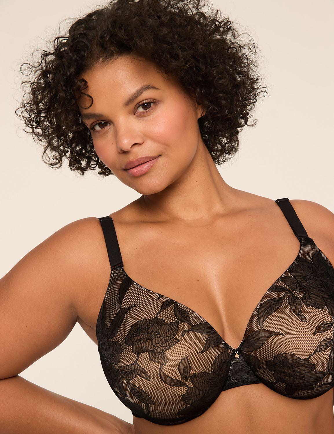 invisible lace backsmoother lightly lined full coverage bra