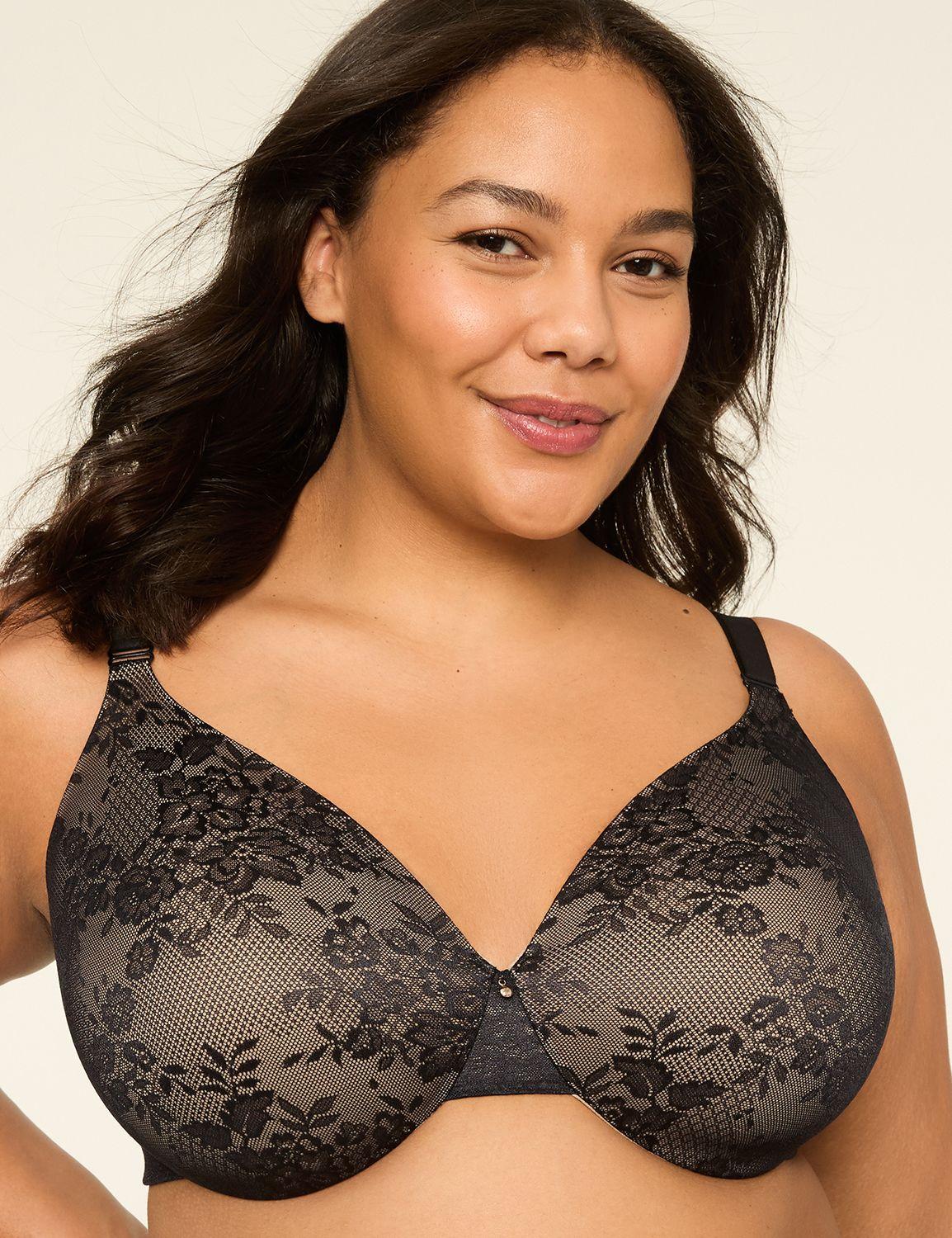 invisible lace backsmoother lightly lined full coverage bra