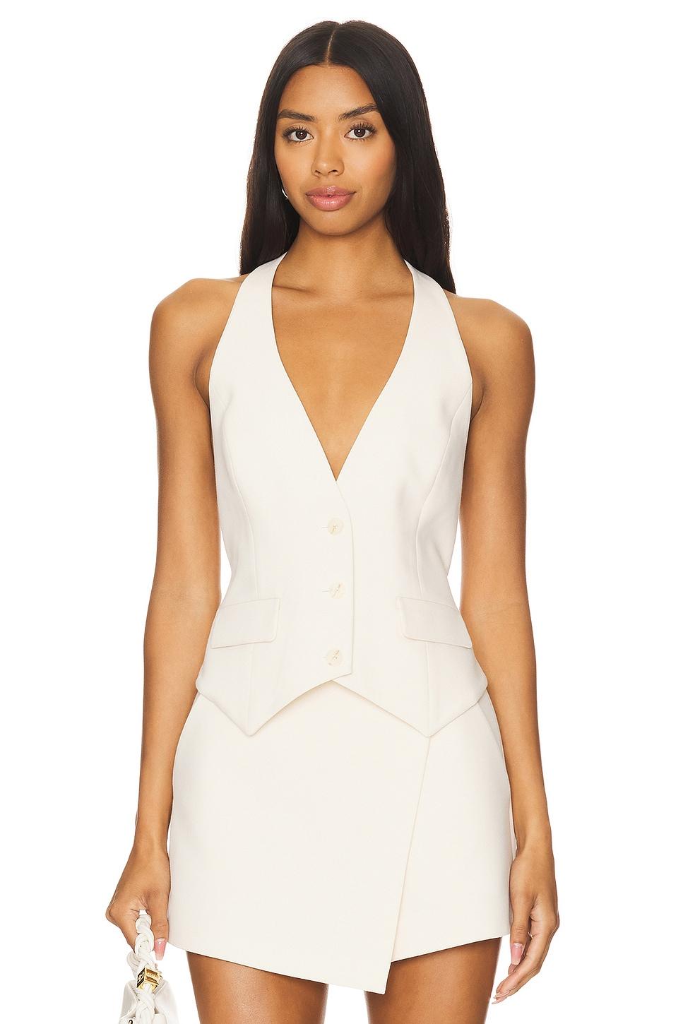 irena tailored open back vest