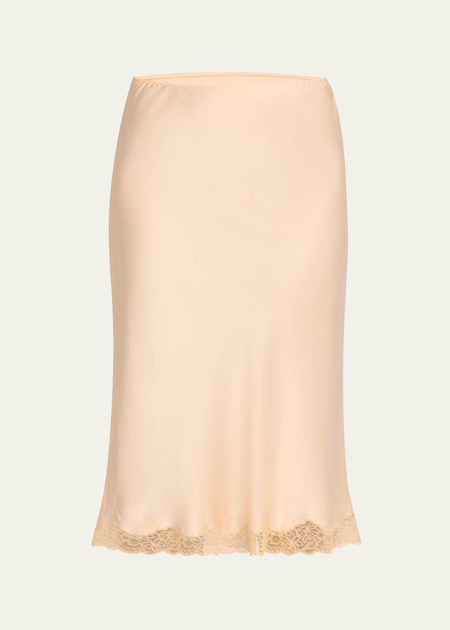 irene silk slip skirt