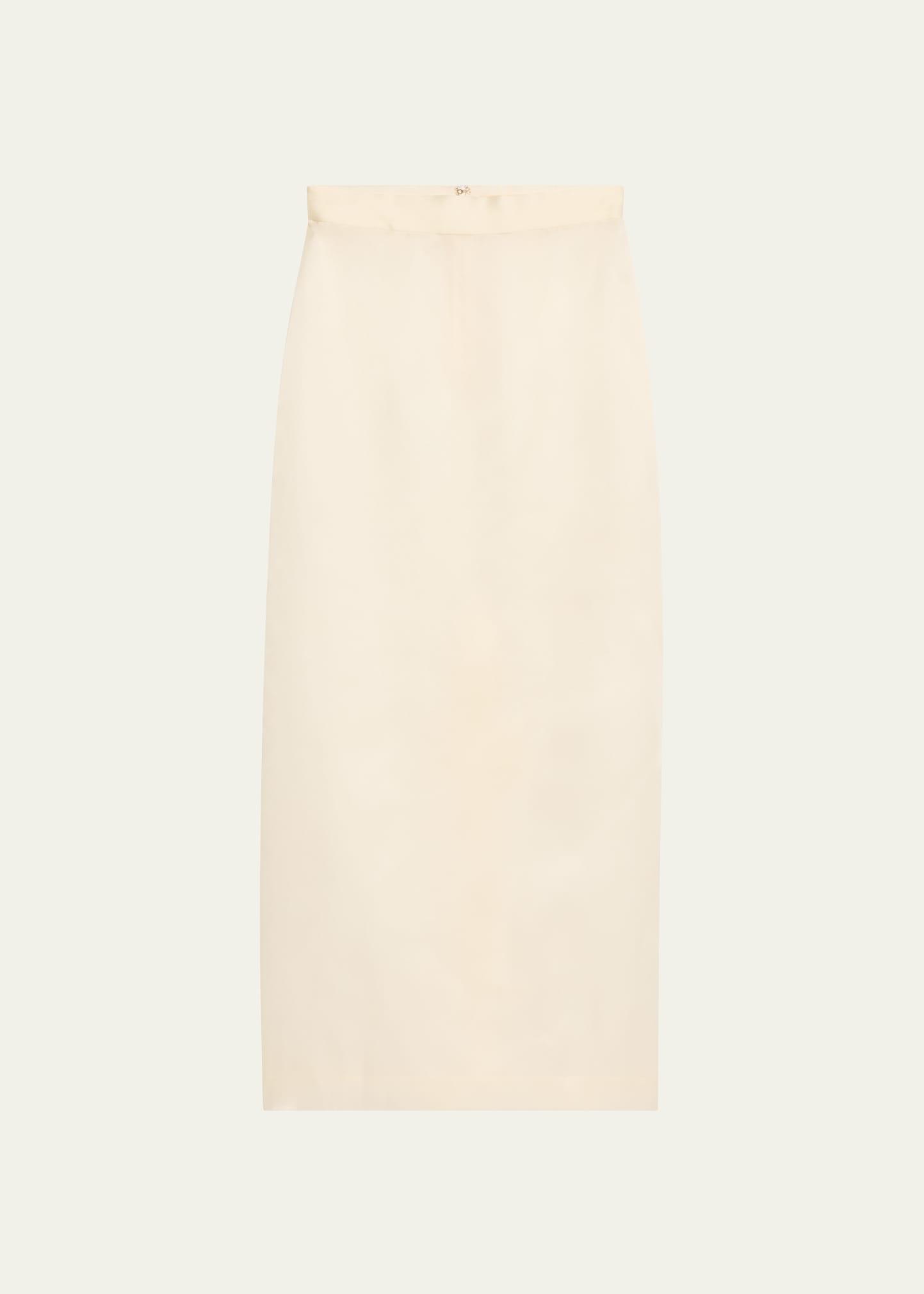 irene straight silk maxi skirt