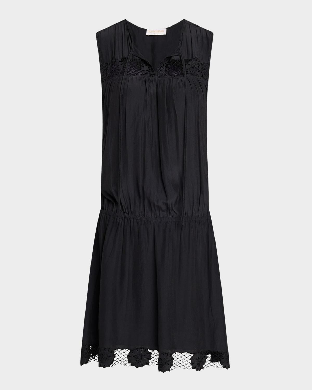 irma embroidered drop-waist dress