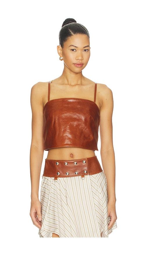 iro andria top in brown.