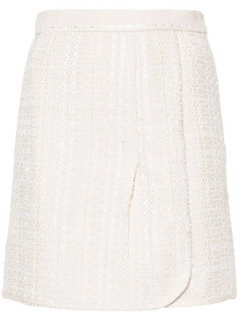 iro cotton blend wrapped skirt