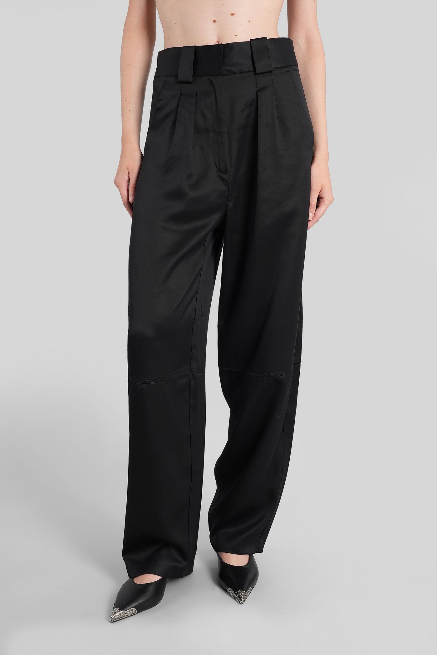 iro danny pants in black wool and polyester
